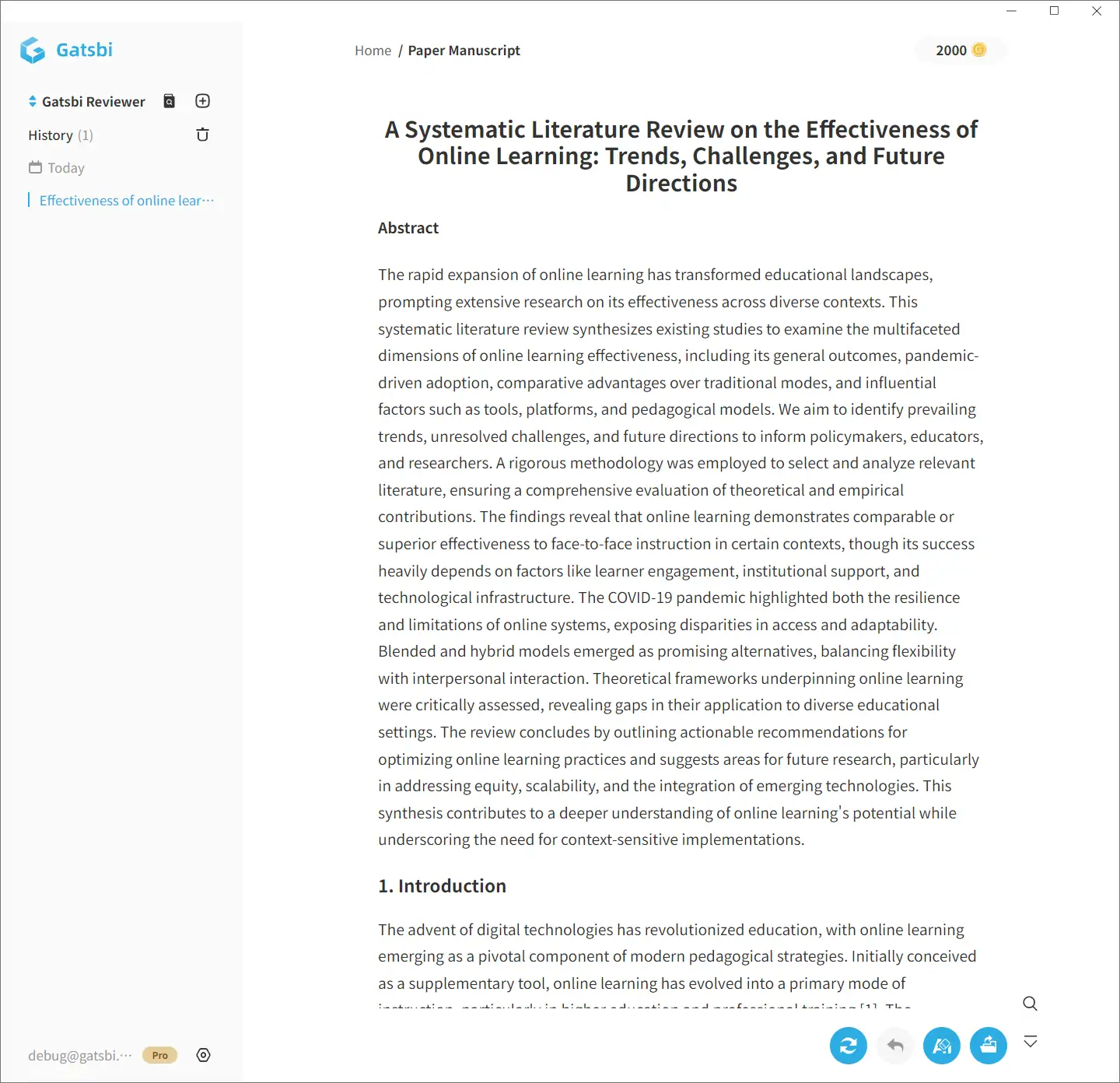 Captura 1 de Revisión Sistemática en Gatsbi Reviewer